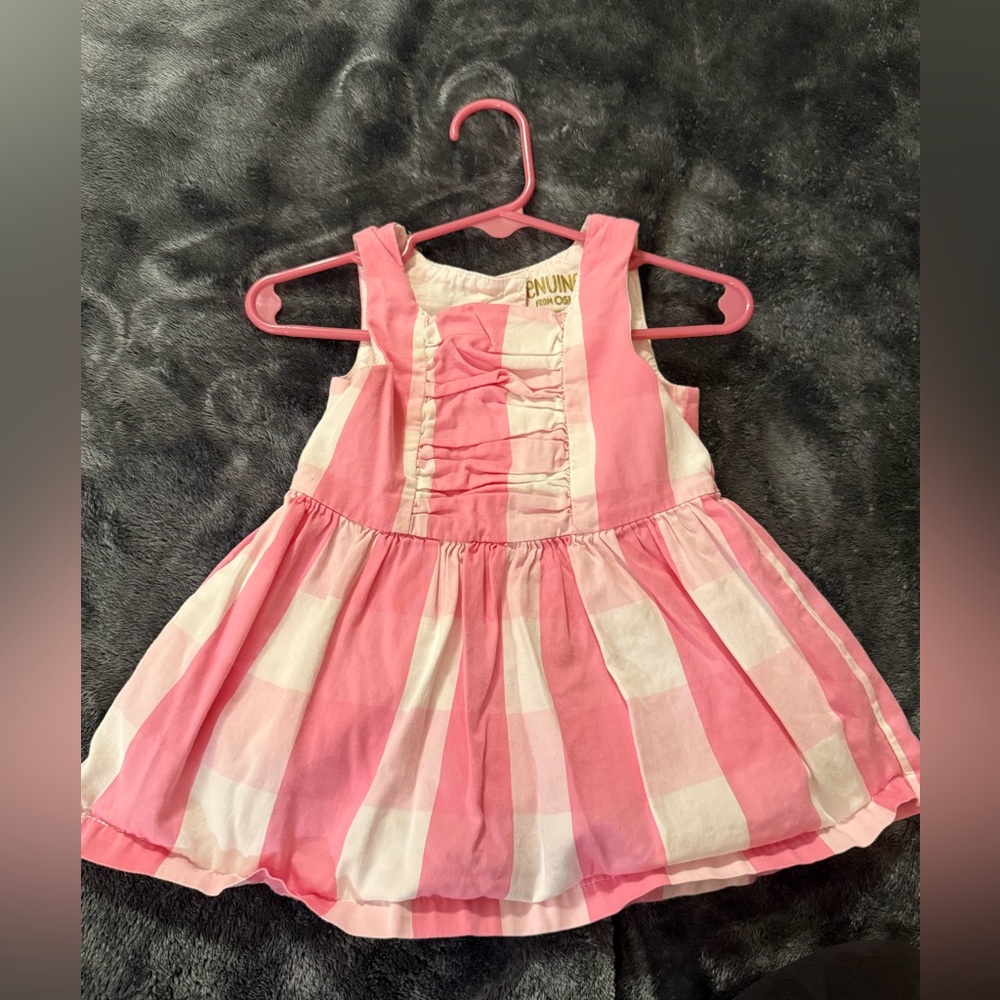 Genuine Kids by OshKosh 12 Month Girl Pink Striped Dress
